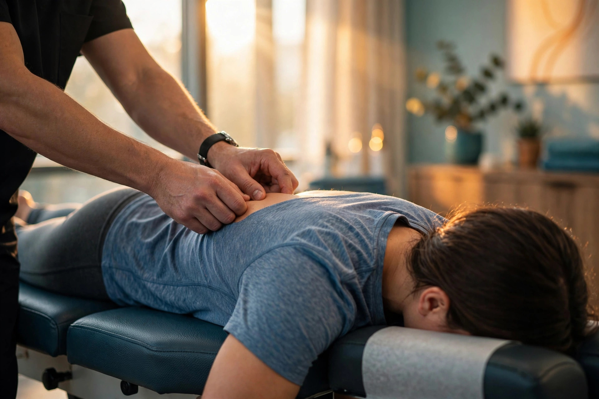 Chiropractic spinal adjustment at Sunshine Chiropractic