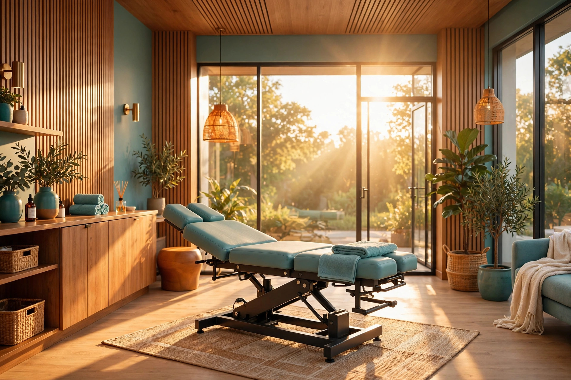 Inside Sunshine Chiropractic's warm, modern clinic