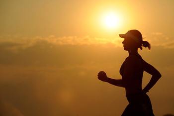 Woman training during an endurance workout
